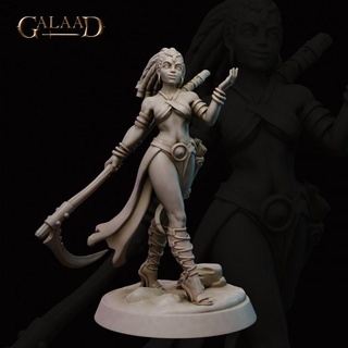 nissa - female human wizard nsfw galaad miniatures dragon fantasy girl magician roleplay warrior woman magic tabletop scythe exotic dungeon scroll spell pinup dnd topless 32mm 3d print model - Mito3D