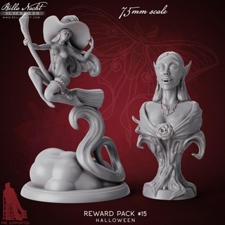 ricompensa pacco 15 Halloween ii bella notte minis tavolo personaggi creature fantasia universo fallimento carina divertimento spaventoso vampiro donna oggetti scena strega diorama ragazza copertina 3d print model - Mito3D