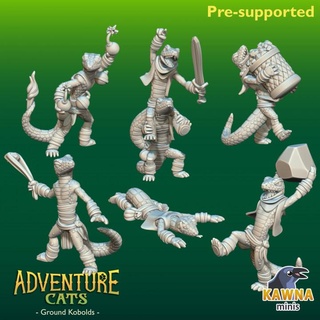 ground kobolds kawna minis Tabletop Characters & Creatures Fantasy Universe cute lizard monster small kobold 3d print model - Mito3D