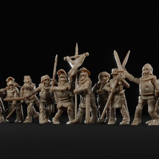 corpsewalker base set stormforge minis Tabletop Characters & Creatures Fantasy Universe Store archer army dragons dungeons fantasy medieval miniatures skeleton spear sword undead warrior zombie dead boardgame tabletop horde d&d necromancer 3d print model - Mito3D
