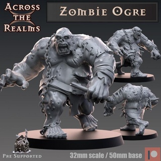 ogro zombi reinos mesa caracteres criaturas fantasía universo juego azar rpg muertos vivientes miniatura dnd pionero 5e 3d print model - Mito3D