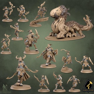 satyr brigade eldritch foundry  Tabletop Tabletop Characters & Creatures Fantasy Universe Tabletop Tabletop Characters & Creatures Store fantasy kickstarter mini miniature satyr bow foundry ttrpg eldritch dual-wield  3d print model - Mito3D