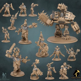 orcish brigade eldritch foundry Tabletop Characters & Creatures Fantasy Universe Store kickstarter orc ranged melee dreadnought deff-dred 3d print model - Mito3D
