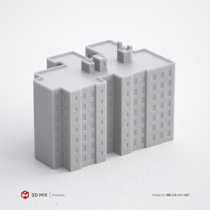 3d print miniature building rb-us-ny-087 mill Tabletop 3D Printable Terrain printable stl architecture city house industrial miniatures model modular street structure 3dprint 3dmodel diorama urban exterior 3dasset 3D print model - Mito3D