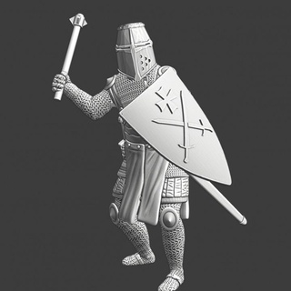 heavy armoured livonian knight northern crusades miniatures Tabletop Characters & Creatures Historical Universe Store battle figurine historical model wargaming miniature saule warfare mace tabletop brother toysoldier 28mm crusader teutonic 1236 3d print model - Mito3D