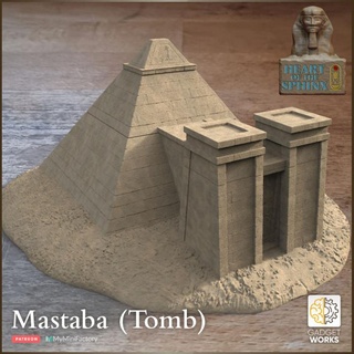 égyptien mastaba tombeau cœur sphinx gadgetworks table personnages créatures historique univers 3D imprimable terrain boutique ancien bâtiment désert Egypte pyramide dnd paysage jouable pharaon ttrpg plateau gt 3dprintableterrain fantasyterrain hiéroglyphes 3d print model - Mito3D