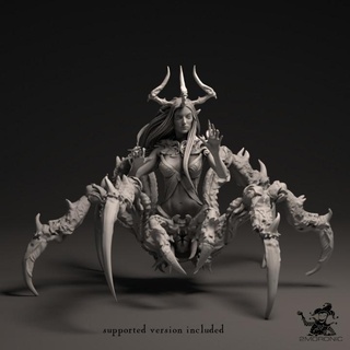 spider goddess dark elves 3 inch 75 mm base 2+ 54 height miniature 2moronic miniatures Tabletop Characters & Creatures Fantasy Universe Store board dragons dungeons elf fantasy game mini rpg tabletop d&d pathfinder 5e pre-supported lolth 3d print model - Mito3D