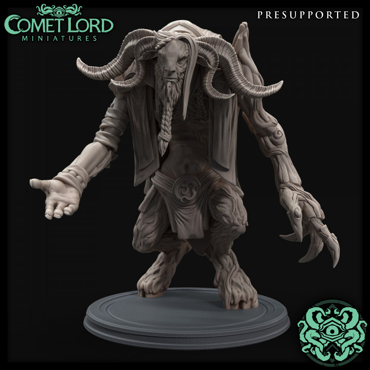 nomios archfey fates fauns comet lord miniatures Tabletop Characters & Creatures Fantasy Universe Store pan large satyr faun dnd fey dnd5e fae 3D print model - Mito3D