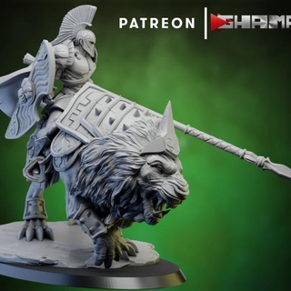 spartancast lion cavalery 5 support ready ghamak Tabletop Characters & Creatures Fantasy Universe Store dragons game rpg war warhammer miniature hammer role age tabletop wargame dungeon painter dnd pathfinder sigmar aos collectors painters 3d print model - Mito3D