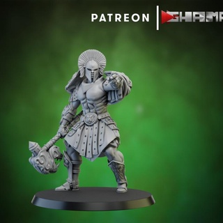 spartano consegnato arma 2 supporto pronto ghamak tavolo personaggi creature fantasia universo negozio Drago dungeon gioco giocare guerra miniatura martello ruolo età collettore pittore dnd 9th esploratore wh aos 3d print model - Mito3D