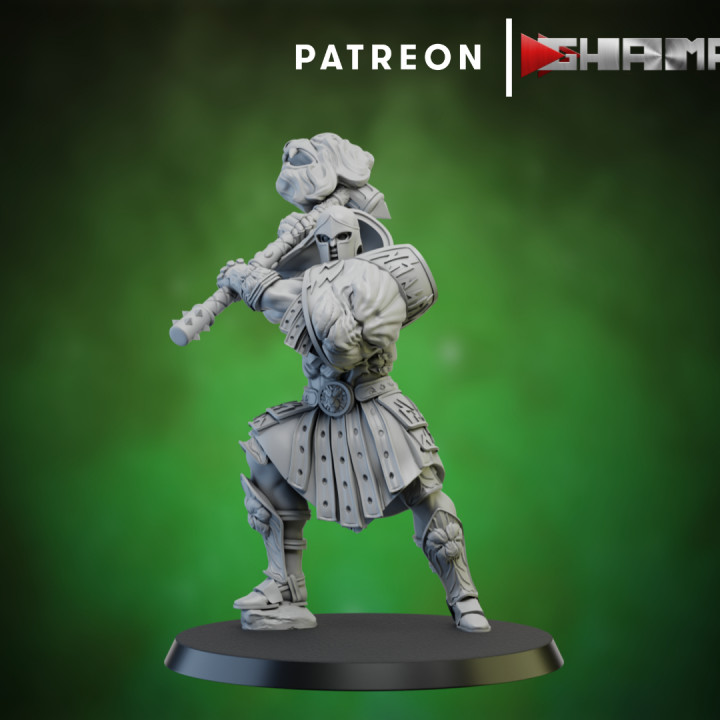 spartano consegnato arma 3 supporto pronto ghamak tavolo personaggi creature fantasia universo negozio Drago dungeon gioco giocare guerra miniatura martello tempesta ruolo età pittore dnd cast esploratore aos collezionisti 3D print model - Mito3D