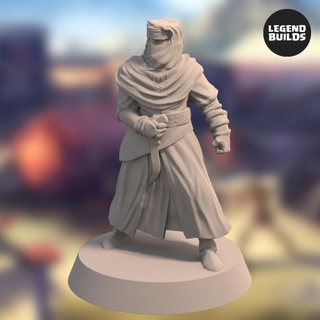 night cult zealot pose 1 miniature stl file legendbuilds Tabletop Characters & Creatures Fantasy Universe ancient army fantasy rpg soldier wargaming tabletop ttrpg 3d print model - Mito3D