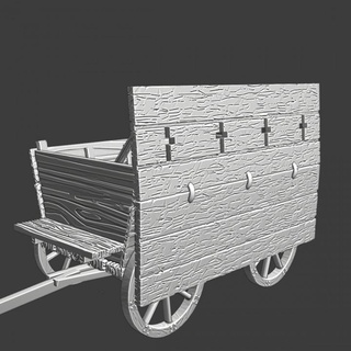 medieval war wagon - version 1 northern crusades miniatures Tabletop Characters & Creatures Historical Universe Vehicles Machines battle historical model protection wargaming defence miniature tabletop cart toysoldier 28mm scenery acessory castlewall hussite 3d print model - Mito3D