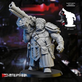 firstborn ogre granadier 1 support ready ghamak Tabletop Characters & Creatures Sci-Fi Universe 40k game guard sci-fi war warhammer miniature imperial hammer tabletop wargame astra 40000 wh militorum ogryn ig painters 3d print model - Mito3D