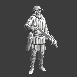 medieval crossbowman - guard northern crusades miniatures Tabletop Characters & Creatures Historical Universe Store battle gaming model soldier wargaming miniature tabletop infantry toysoldier templar 28mm crusader sergeant cityguard teutonic 3d print model - Mito3D