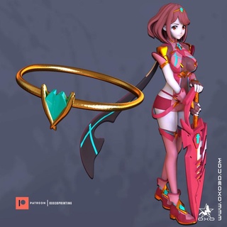 pyra xenoblade crown cosplay oxo3d printing Fan Art Props & Cosplay female figure 3d print model - Mito3D