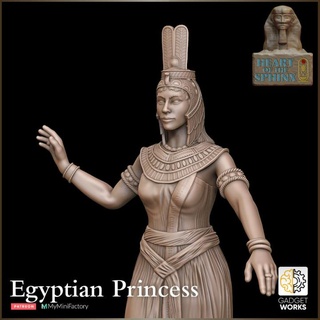 egyptian princess - heart sphinx gadgetworks Tabletop Characters & Creatures Historical Universe Store ancient egypt miniature dnd 32mm ttrpg tabletopcharacters&creatures&gt fantasyuniverse 3d print model - Mito3D