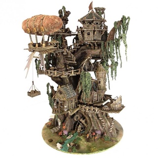 árbol pueblo fabio mesa 3D imprimible terreno fantasía medieval antiguo rpg madera 3d print model - Mito3D