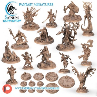 patreon release january 2022 signum workshop Tabletop Characters & Creatures Fantasy Universe archer axe creature dungeons fantasy miniatures monster orc shield spear sword warrior staff dagger bow base tabletop magical heman wolfen warlord rogue berserk beastman shaman gunner beholder ttrpg presupported 3d print model - Mito3D