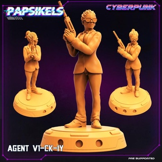 agent v1-ck-1y papsikels miniatures Tabletop Characters & Creatures Sci-Fi Universe Store 3d print model - Mito3D