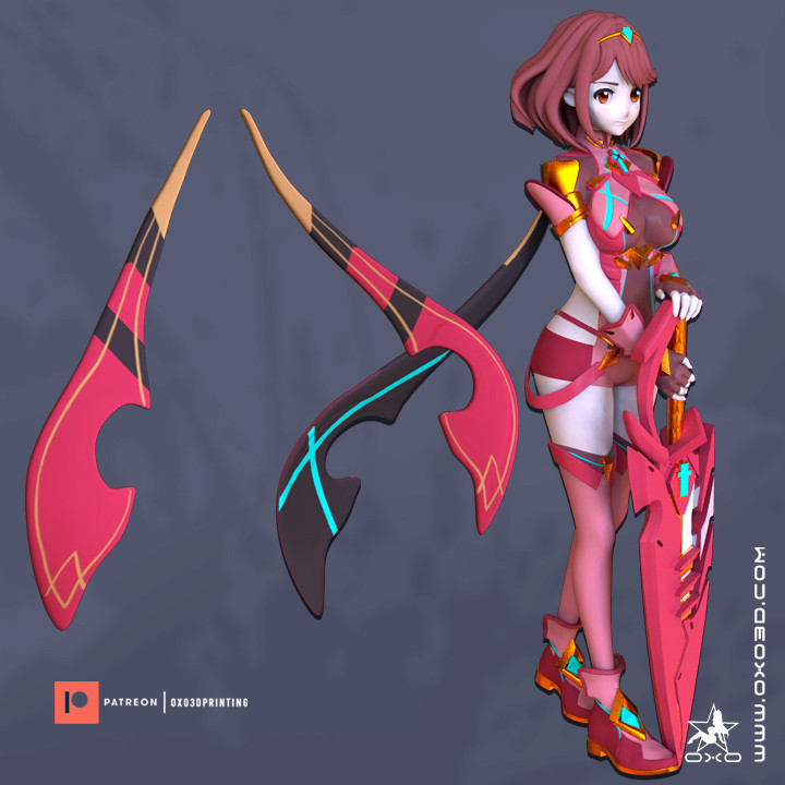 pyra xenoblade wing cosplay oxo3d printing Fan Art Props & Cosplay Accessories Anime Manga anime nsfw 3D print model - Mito3D