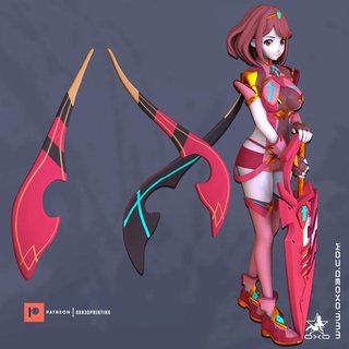 pyre xénoblade aile cosplay oxo3d impression ventilateur art accessoires cosplay accessoires cosplay cosplay accessoires anime manga anime cosplay nsfw xénoblade pyre 3d print model - Mito3D
