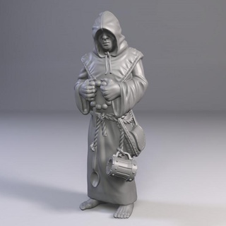 monk tiny furniture Tabletop Characters & Creatures Historical Universe fantasy miniatures roleplaying tabletop d&d 28mm dnd pathfinder 3d print model - Mito3D