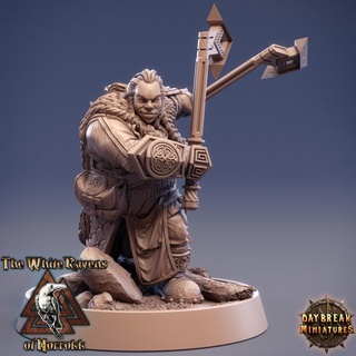 glimma dammering daybreak miniatures Tabletop Characters & Creatures Fantasy Universe Store axe dragons dungeons female wargaming dwarf tabletop dnd 3d print model - Mito3D