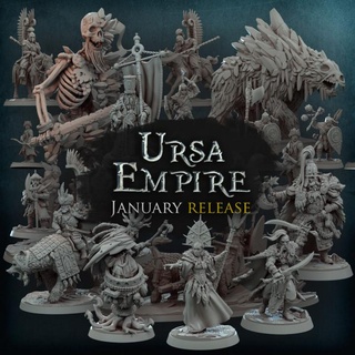titan forge miniatures - 2022 january ursa empire Tabletop Characters & Creatures Fantasy Universe release 3d print model - Mito3D