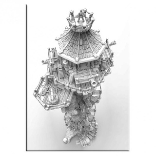gözetleme kulesi Fabio masaüstü 3D yazdırılabilir arazi fantezi 3d Yazdır rpg kule ağaç orman 3d print model - Mito3D