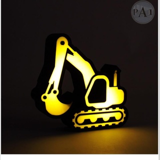 excavator led lamp pa1 Home & Garden Lighting Store 3d bedroom cute light child sand construction room night machinery ambiance childhoot nighlight 3d print model - Mito3D