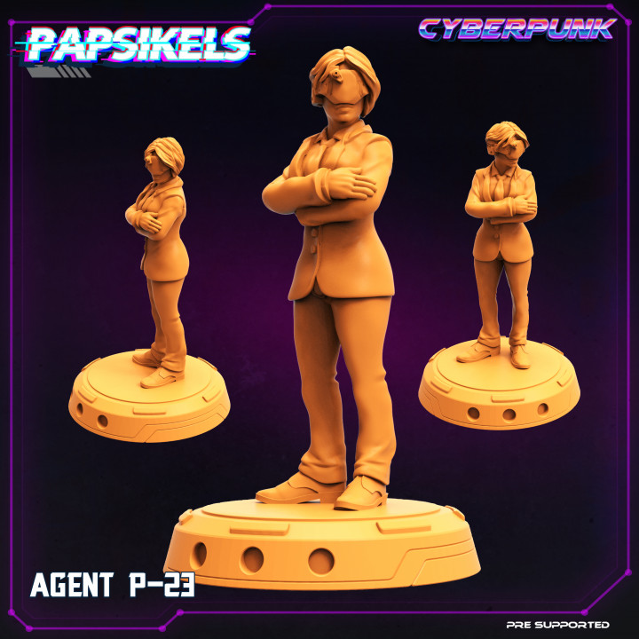 agent p-23 papsikels miniatures Tabletop Characters & Creatures Fantasy Universe Store 3D print model - Mito3D