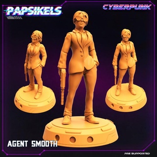 agent smooth papsikels miniatures Tabletop Characters & Creatures Sci-Fi Universe Store 3d print model - Mito3D
