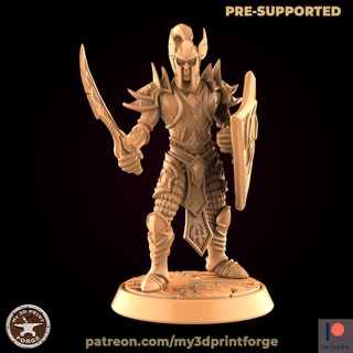 blood elf swordsman my3dprintforge Tabletop Characters & Creatures Fantasy Universe free fantasy model sword vampire warrior miniature lord resin warcraft tabletop elves dungeon paladin dnd pre-supported supported 3d print model - Mito3D