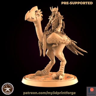 blood elf chicken rider my3dprintforge Tabletop Characters & Creatures Fantasy Universe Store archer bird fantasy model hunter miniature resin warcraft wow bow tabletop elves dungeon dnd pre-supported supported 3d print model - Mito3D