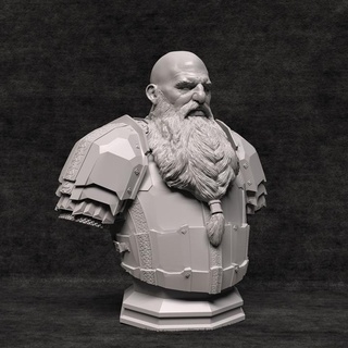 iron hill dwarf bust - presupported thorge paulsen  Tabletop Tabletop Characters & Creatures Fantasy Universe Fan Art Busts bust fantasy frodo lord lotr dwarf sauron gimli iron dungeon hill aragorn durin  3d print model - Mito3D