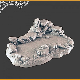 desert oasis support-free evan carothers Store Tabletop 3D Printable Terrain Fantasy 3d print model - Mito3D