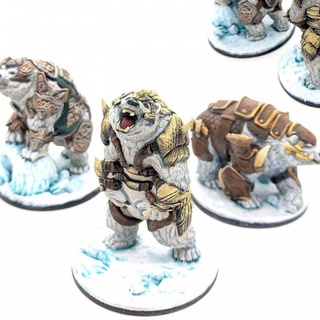 armored bears arctic support-free evan carothers Tabletop Characters & Creatures Fantasy Universe Store polar 3d print model - Mito3D