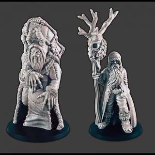 Klaus Druid Krampus support free evlenmek carothers masaüstü karakterler yaratıklar fantezi Evren mağaza Noel Baba madde 3d print model - Mito3D