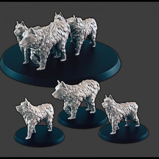 trenó cachorros support free evan carothers tampo mesa personagens criaturas fantasia universo loja 3d print model - Mito3D