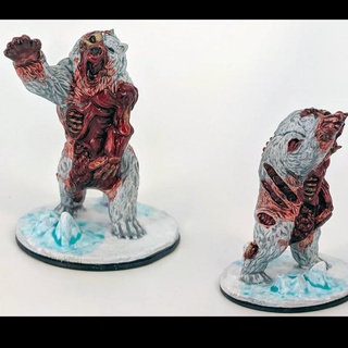 Morto vivo Urso support free evan carothers tampo mesa personagens criaturas fantasia universo loja 3d print model - Mito3D