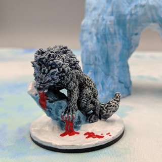 inverno Lobo support free evan carothers tampo mesa personagens criaturas fantasia universo loja 3d print model - Mito3D