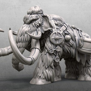 mammoth rg sculpt Tabletop Characters & Creatures Fantasy Universe ancient beast dragons dungeons fantasy wargames miniature elephant ice tabletop f r dnd frost frostgiant mammouth 3d print model - Mito3D