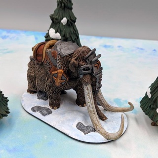 blindado regular mamute support free evan carothers tampo mesa personagens criaturas fantasia universo loja ártico 3d print model - Mito3D