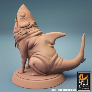 Köpekbalığı yavru max Kral Yazdır masaüstü karakterler yaratıklar fantezi Evren Şirin köpek harika gelgit lotp 3d print model - Mito3D