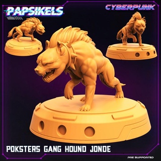 pokers gang chien jonde papsikels miniatures table personnages créatures Sci univers boutique 3d print model - Mito3D