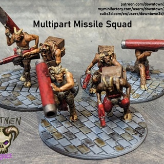 beastmen space multipart missile squad downtown3d Tabletop Characters & Creatures Sci-Fi Universe beast games gaming guard kit mini model wargaming heavy miniature weapons imperial modelkit tabletop missilelauncher infantry 28mm team astra tabletopgames imperialguard militarum guardsmen heavyweapons heavyweaponsteam 3d print model - Mito3D