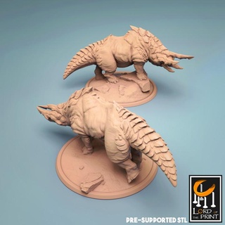 casqué produit arthrobeste Seigneur impression table personnages créatures fantaisie univers boutique rhinocéros lotp arthorbeast 3d print model - Mito3D