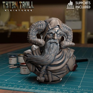 tim enchanter bust pre-supported tytantroll miniatures Tabletop Characters & Creatures Fantasy Universe Board Games Store fantasy miniature python holy minis sculpting dnd monty grail presupported 3d print model - Mito3D