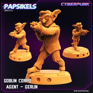 goblin corpo agent - gerlin papsikels miniatures Tabletop Characters & Creatures Sci-Fi Universe Store shadowrun 3d print model - Mito3D